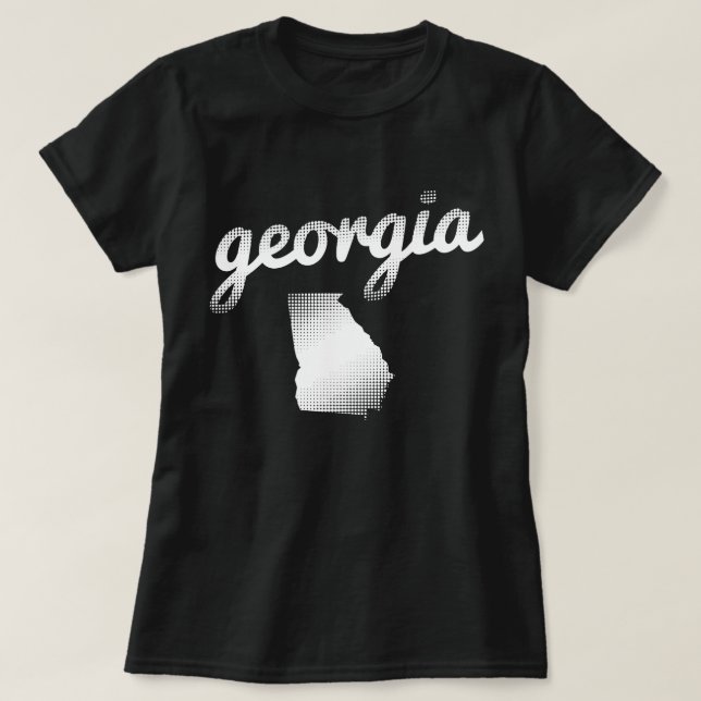 Camiseta Estado de Georgia en blanco (Diseño del anverso)