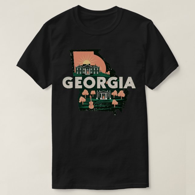 Camiseta Estado de Georgia TShirt (Diseño del anverso)