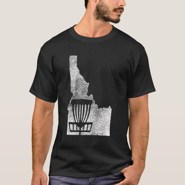 Camiseta Estado De Golf De Idaho Disk Con Gráfica En Peligr (Anverso)