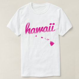 Camiseta Estado de Hawaii en rosa