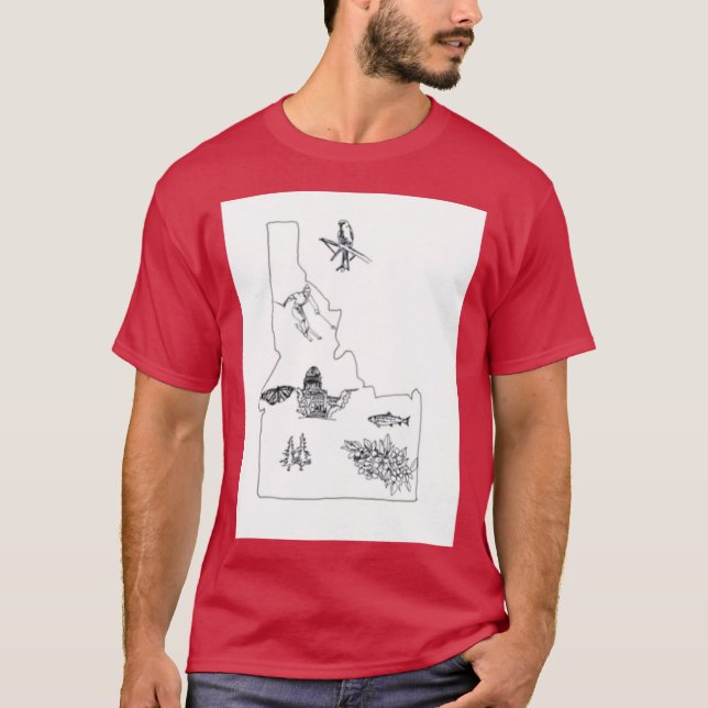 Camiseta estado de Idaho 2 (Anverso)