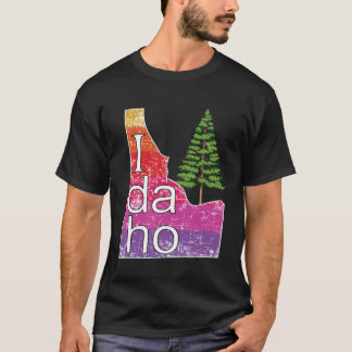 Camiseta Estado de Idaho con árbol