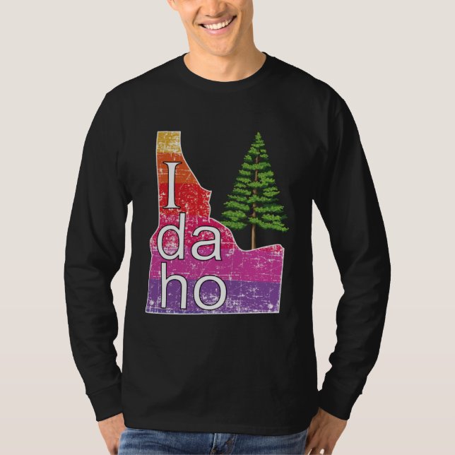Camiseta Estado de Idaho con árbol (Anverso)