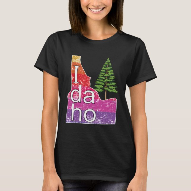 Camiseta Estado de Idaho con árbol (Anverso)