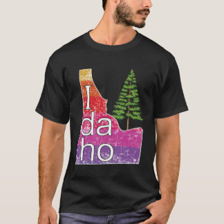 Camiseta Estado de Idaho con árbol