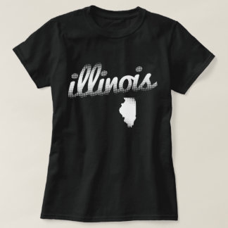Camiseta Estado de Illinois en blanco