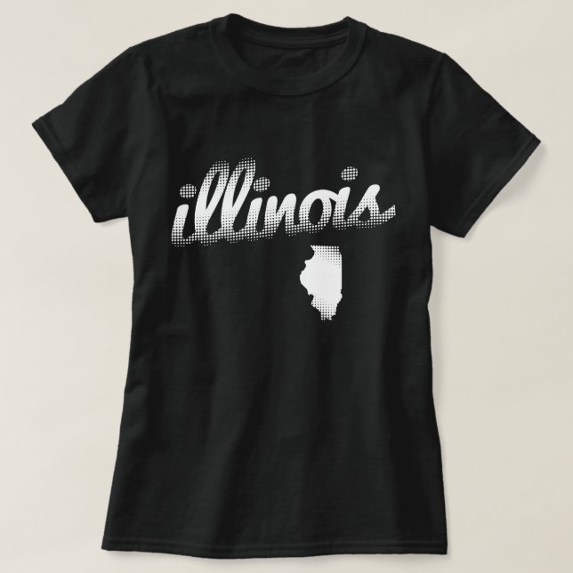 Camiseta Estado de Illinois en blanco (Diseño del anverso)