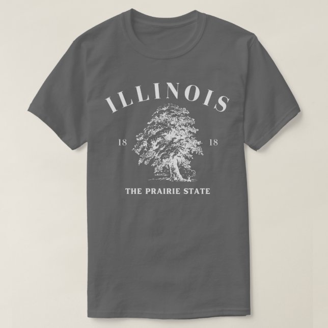 Camiseta Estado de Illinois en la oscuridad (Diseño del anverso)