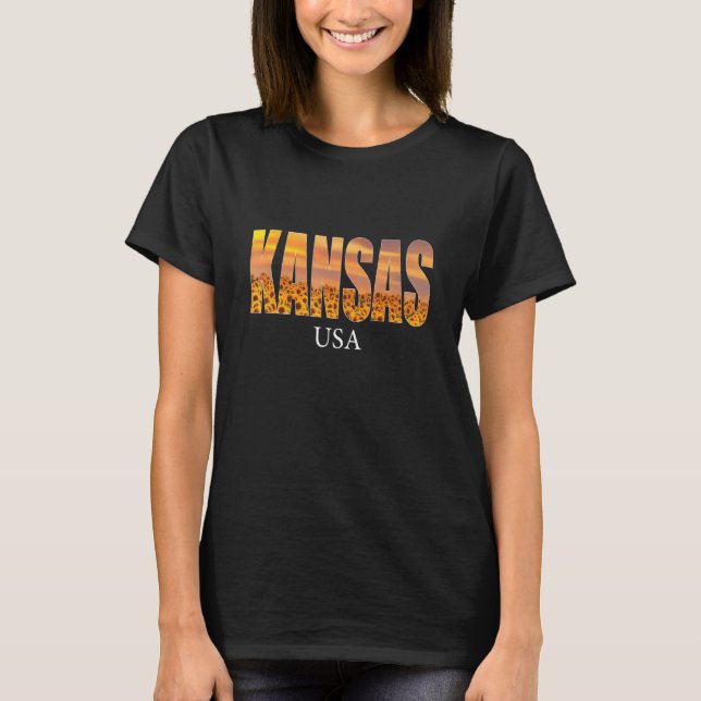 Camiseta Estado de Kansas Estados Unidos Kansas Vacaciones  (Anverso)