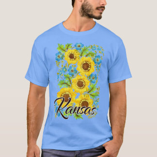 Camiseta Estado de Kansas Sobredimensionado
