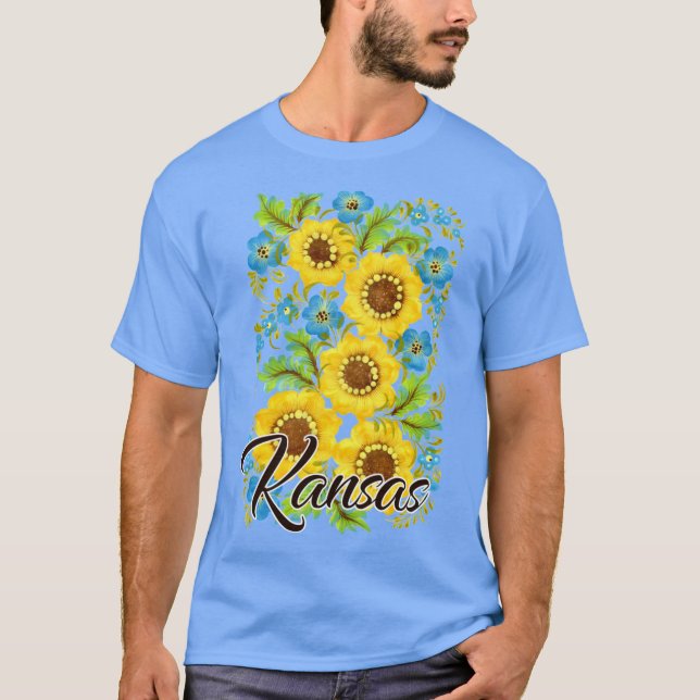 Camiseta Estado de Kansas Sobredimensionado (Anverso)