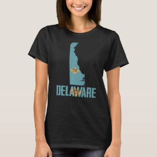 Camiseta Estado de la bandera de Delaware Amo Estado de ori