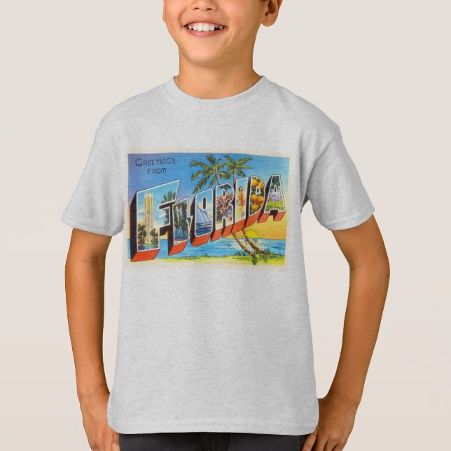 Camiseta Estado de la Florida de # recuerdo viejo del viaje (Anverso)