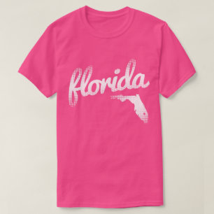 Camiseta Estado de la Florida en rosa