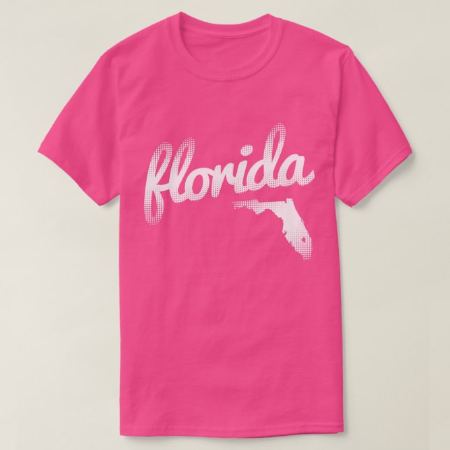 Camiseta Estado de la Florida en rosa (Diseño del anverso)