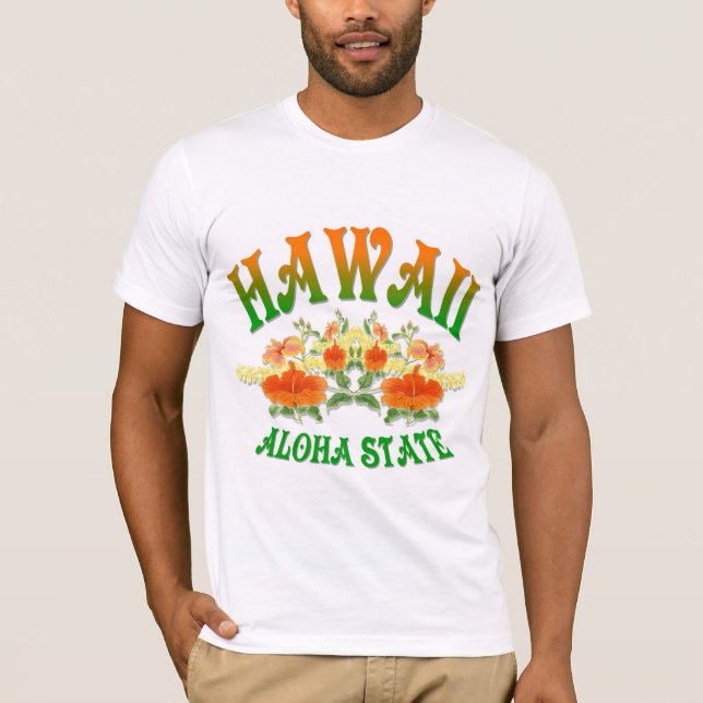 Camiseta Estado de la hawaiana de Hawaii (Anverso)
