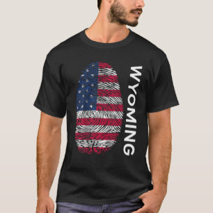 Camiseta Estado de la huella dactilar del ADN de la bandera