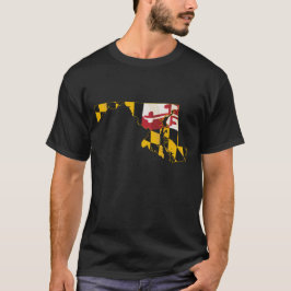 Camiseta Estado de Maryland con bandera de Maryland incrust