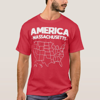 Camiseta Estado de Massachusetts, regalo de Estados Unidos