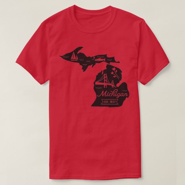 Camiseta Estado de Michigan (Diseño del anverso)