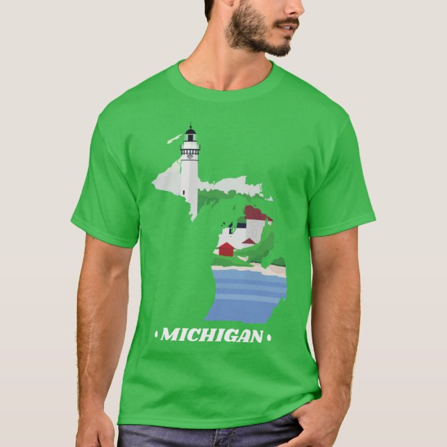 Camiseta Estado de Michigan 1 (Anverso)