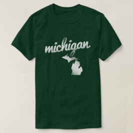 Camiseta Estado de Michigan en blanco
