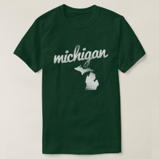 Camiseta Estado de Michigan en blanco