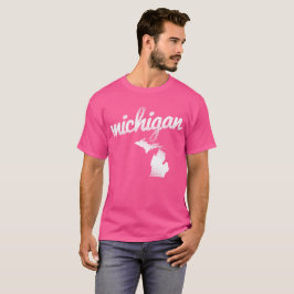 Camiseta Estado de Michigan en rosa