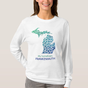 Camiseta Estado de Michigan Silhouette Hearts & Hometown T-