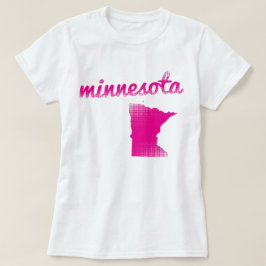 Camiseta Estado de Minnesota en rosa