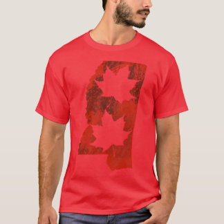 Camiseta Estado de Mississippi hoja roja tamaño grande