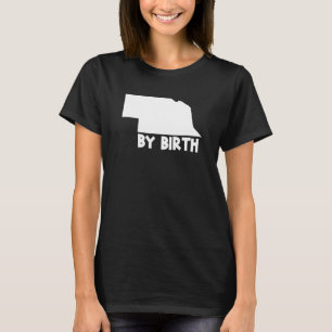 Camiseta Estado de Nebraska Por Nacimiento Hogar Mapa Estad