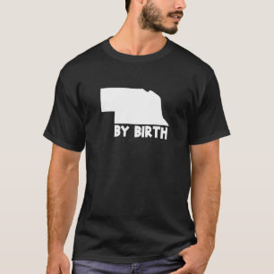 Camiseta Estado de Nebraska Por Nacimiento Hogar Mapa Estad