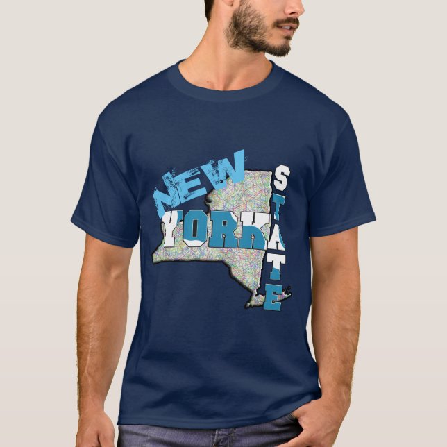 Camiseta Estado de Nuevo York de la mente (Anverso)