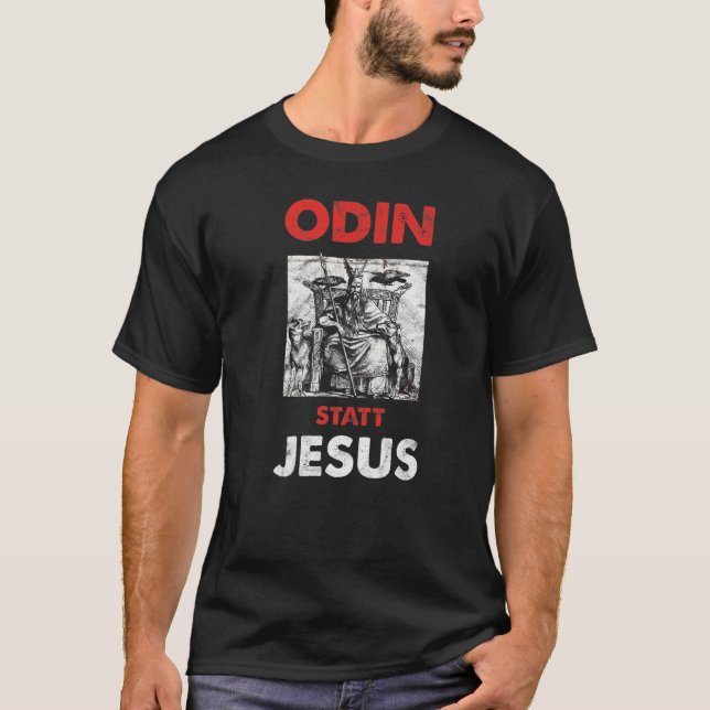 Camiseta Estado de Odin Jesús Viking Odhin Wotan Thor M (Anverso)