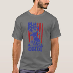 Camiseta Estado De Ohio Caza De Venados Ropa Bandera Estado
