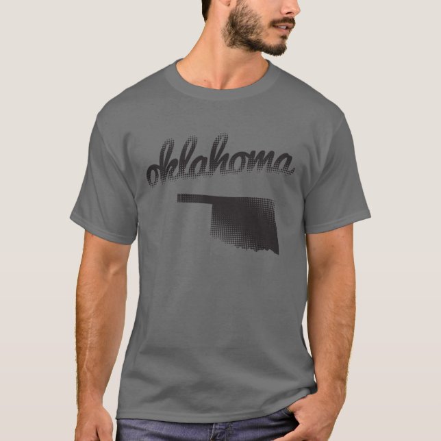 Camiseta Estado de Oklahoma en gris (Anverso)