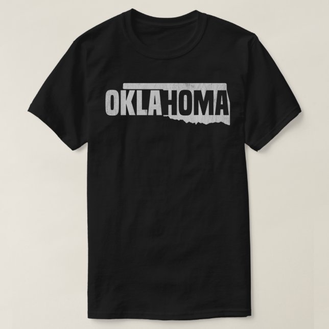 Camiseta Estado de Oklahoma Orgullo Retro Vintage (Diseño del anverso)