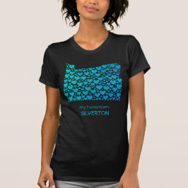 Camiseta Estado de Oregon Silhouette Hearts & Hometown