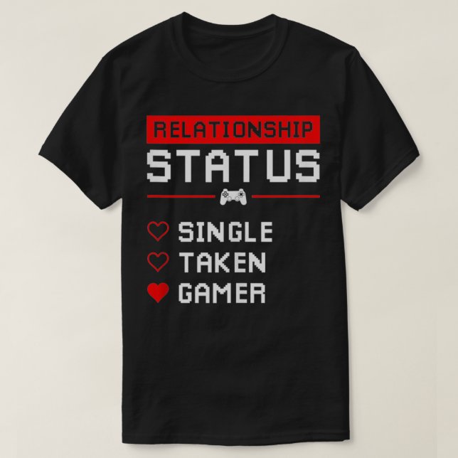 Camiseta Estado de relación Jugador único aceptado Valentin (Diseño del anverso)