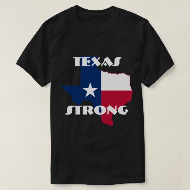 Camiseta Estado de Tejas "Tejas fuerte " (Diseño del anverso)