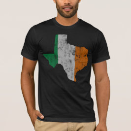 Camiseta Estado de Texas con bandera irlandesa vintage