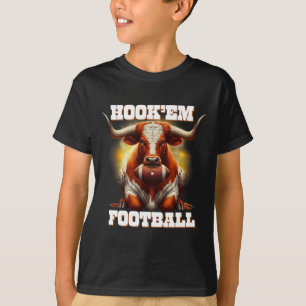 Camiseta Estado de Texas Hook'em Fútbol Americano Con Cabel