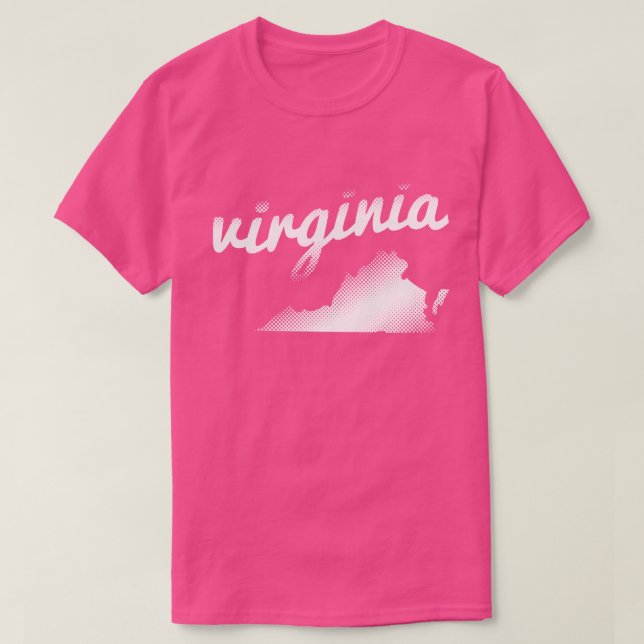 Camiseta Estado de Virginia en blanco (Diseño del anverso)