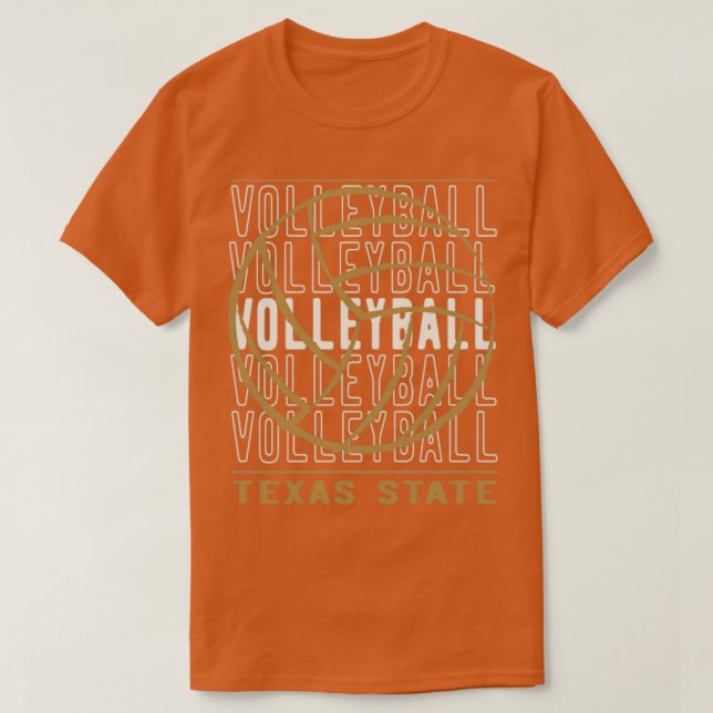 Camiseta Estado de Voleibol Texas (Diseño del anverso)