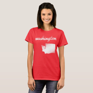 Camiseta Estado de Washington en blanco
