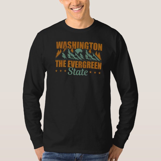 Camiseta Estado de Washington, Estado Evergreen (Anverso)