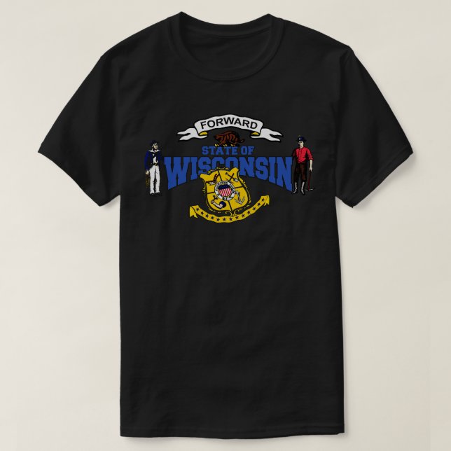 Camiseta Estado de Wisconsin (Diseño del anverso)