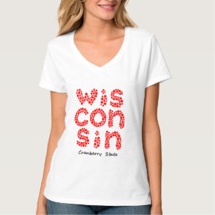 Camiseta Estado de Wisconsin Cranberry