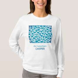 Camiseta Estado de Wyoming Silhouette Hearts & Hometown